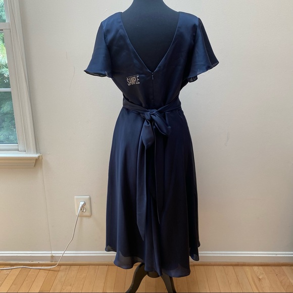 Alfred Sung Midnight Blue Formal Sample Dress - Picture 2 of 7